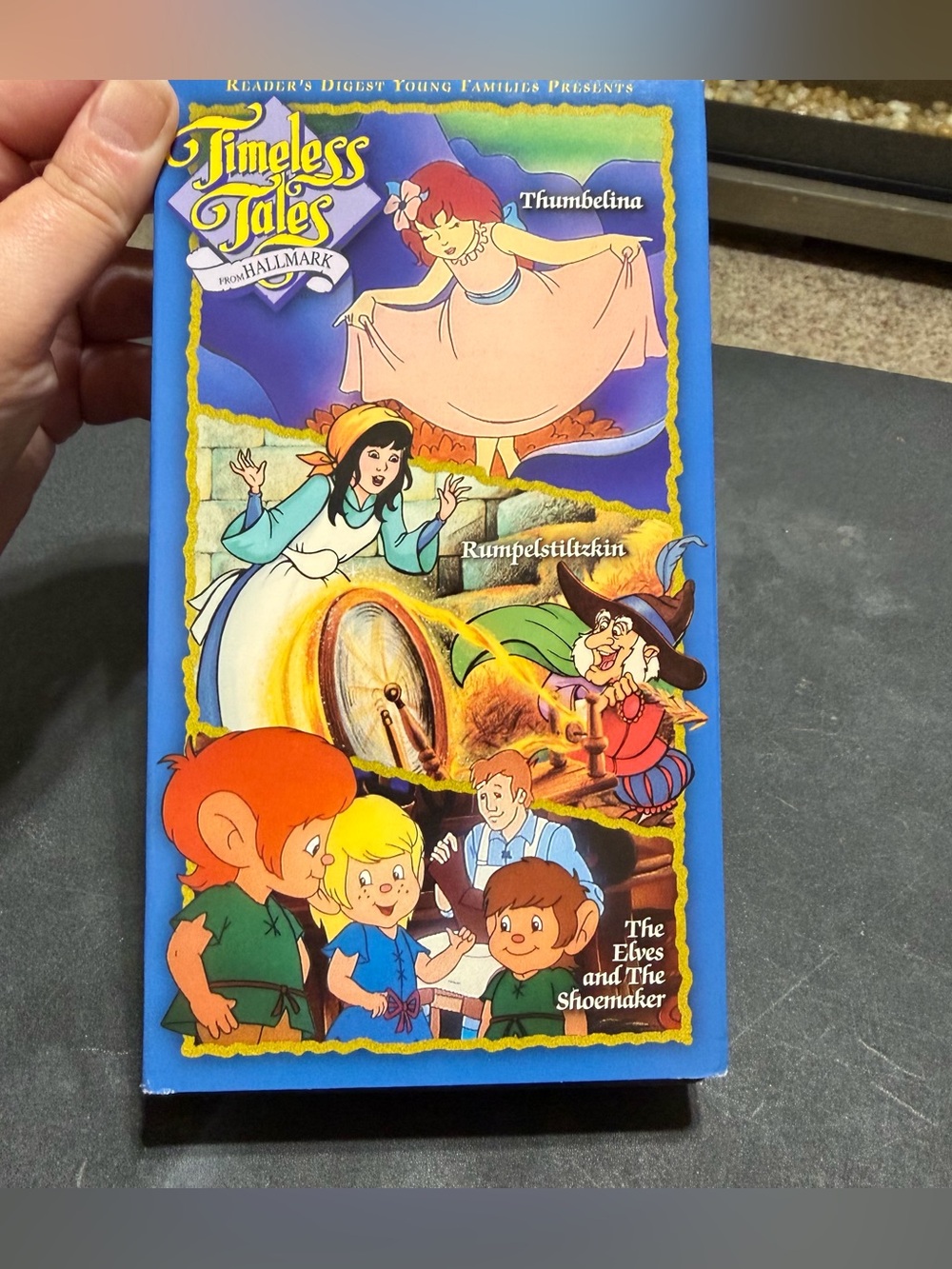 1990 Timeless Tales VHS tape Thumbelina, Rumpelstiltzkin Elves Rare HTF Vintage
